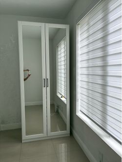 IKEA PAX Wardrobe with mirrored doors …. Like new