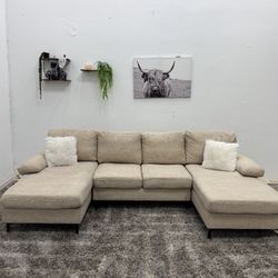 Cream Sectional Couch - Free Delivery 