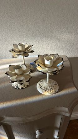 Candle Holders Rose Shape 