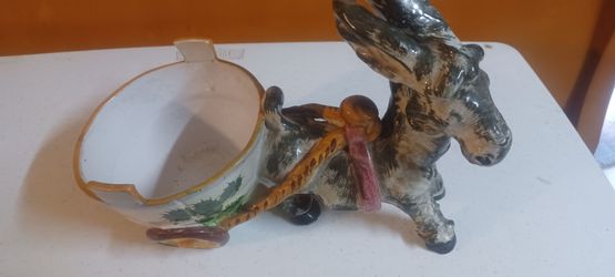 Rare vintage Donkey woth clown on top