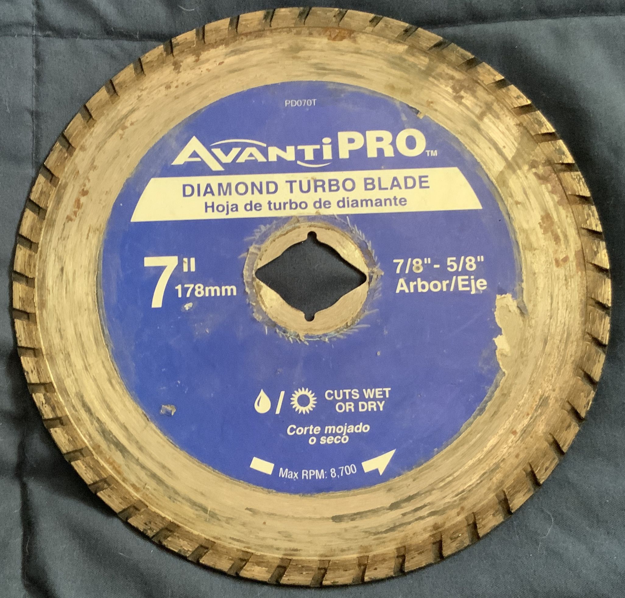 3 Saw Blades 7" Diamond, 6 1/2" Diablo, 7" Construction