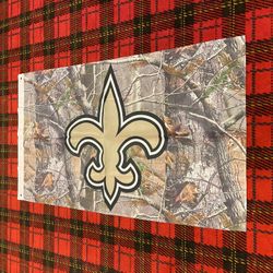 Brand New New Orleans Saints Camo Banner Flag