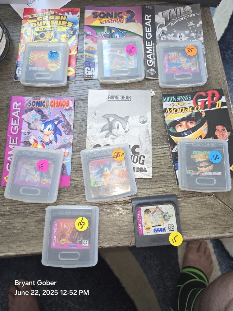Sega Game Gear Games Collection
