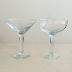 Glass Cocktail Glasses/Decor 10"tall