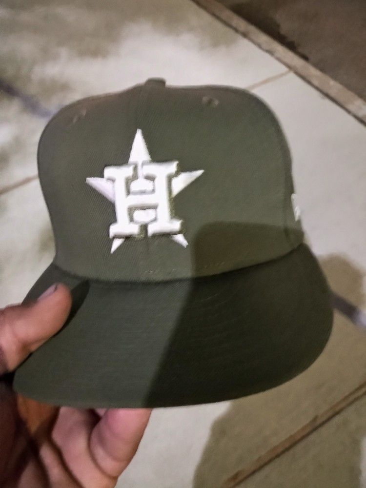 Dark Green Fitted Astros Hat 7 1/2