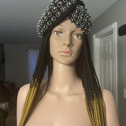 Black Beaded Turban