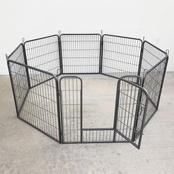 (NEW) $100 Heavy Duty 32” Tall x 32” Wide x 8-Panel Pet Playpen Dog Crate Kennel Exercise Cage Fence 