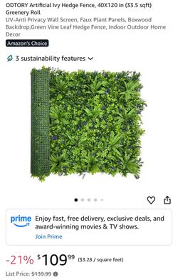 Brand new (4) boxes of Artificial Green Wall Panel