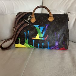🌈💧VINTAGE Louis Vuitton Speedy Custom Painted💧
