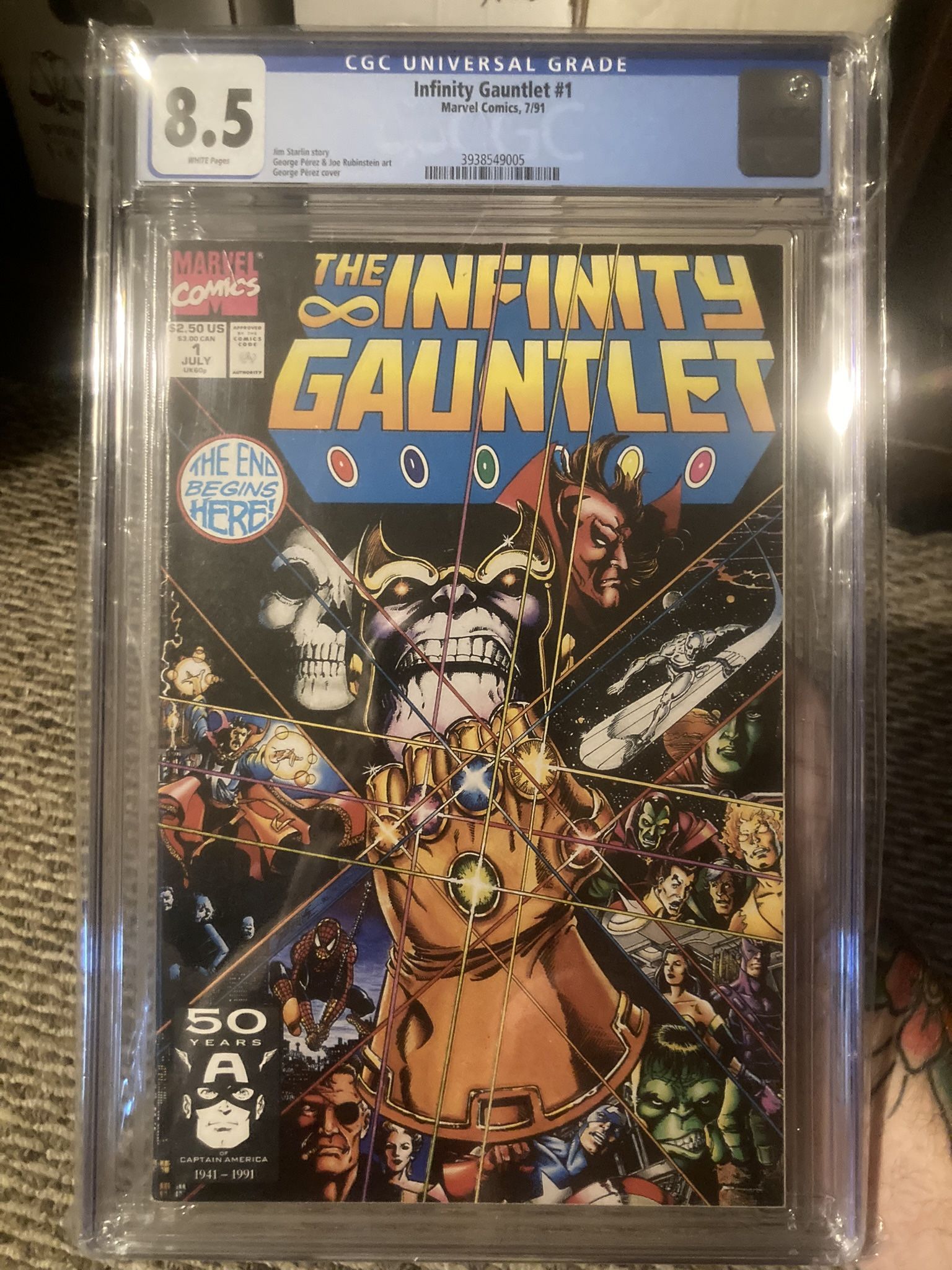 Marvel Comics Infinity Gauntlet #1 Cgc Graded 