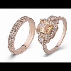 Brand New Stunning Emerald Cut Brilliant Morganite Surrounded By Brilliant White sapphire9 Set In 925 Sterling Silver Exquisite BridalSet 