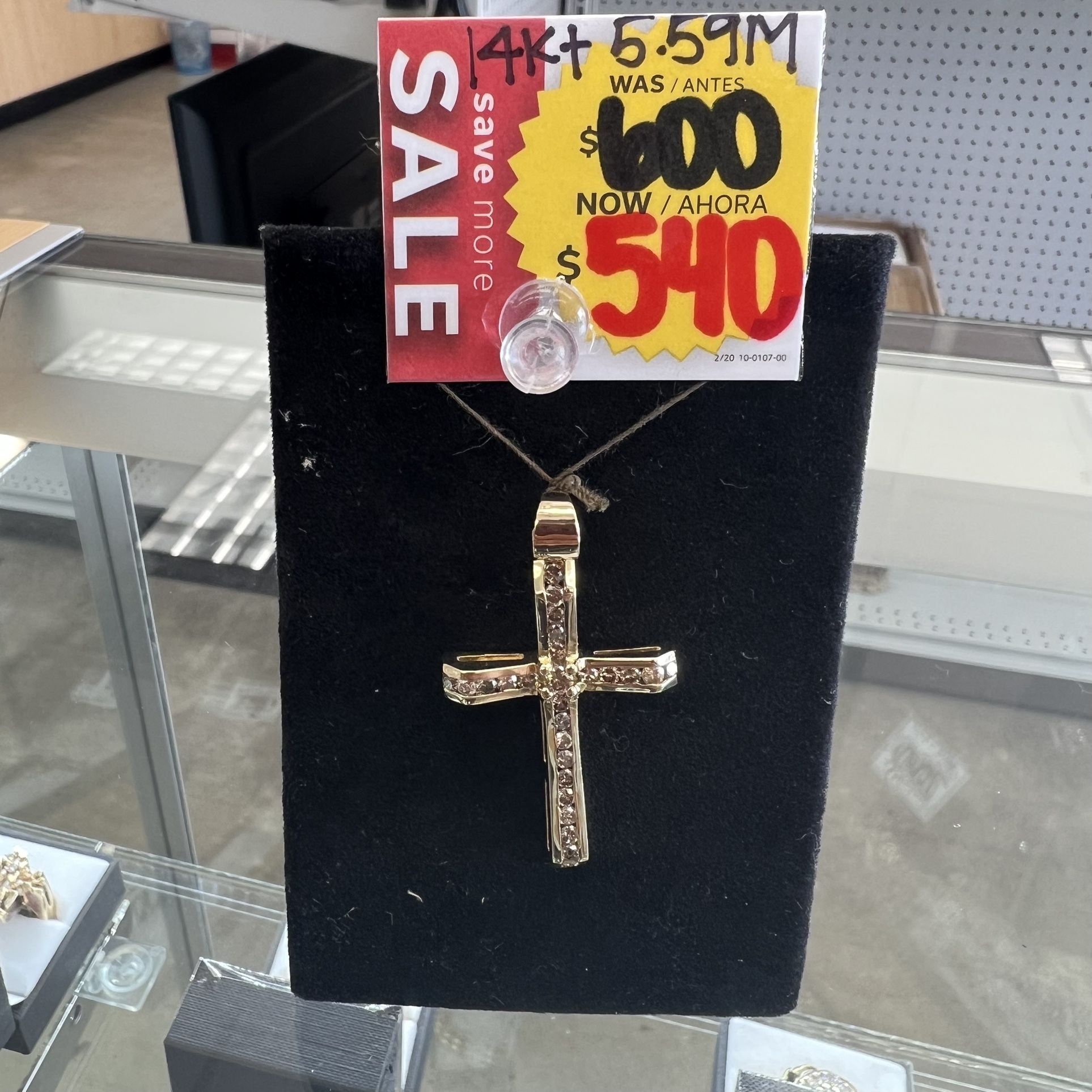 14KT CROSS PENDANT 5.5grm