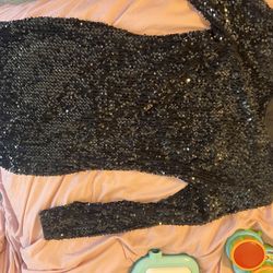 Forever 21 Black Sequins Dress 