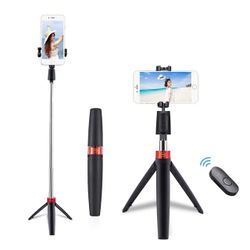 Wireless selfie stick tripod, uses remo control to take photos instead of clicking on your cellphone camera