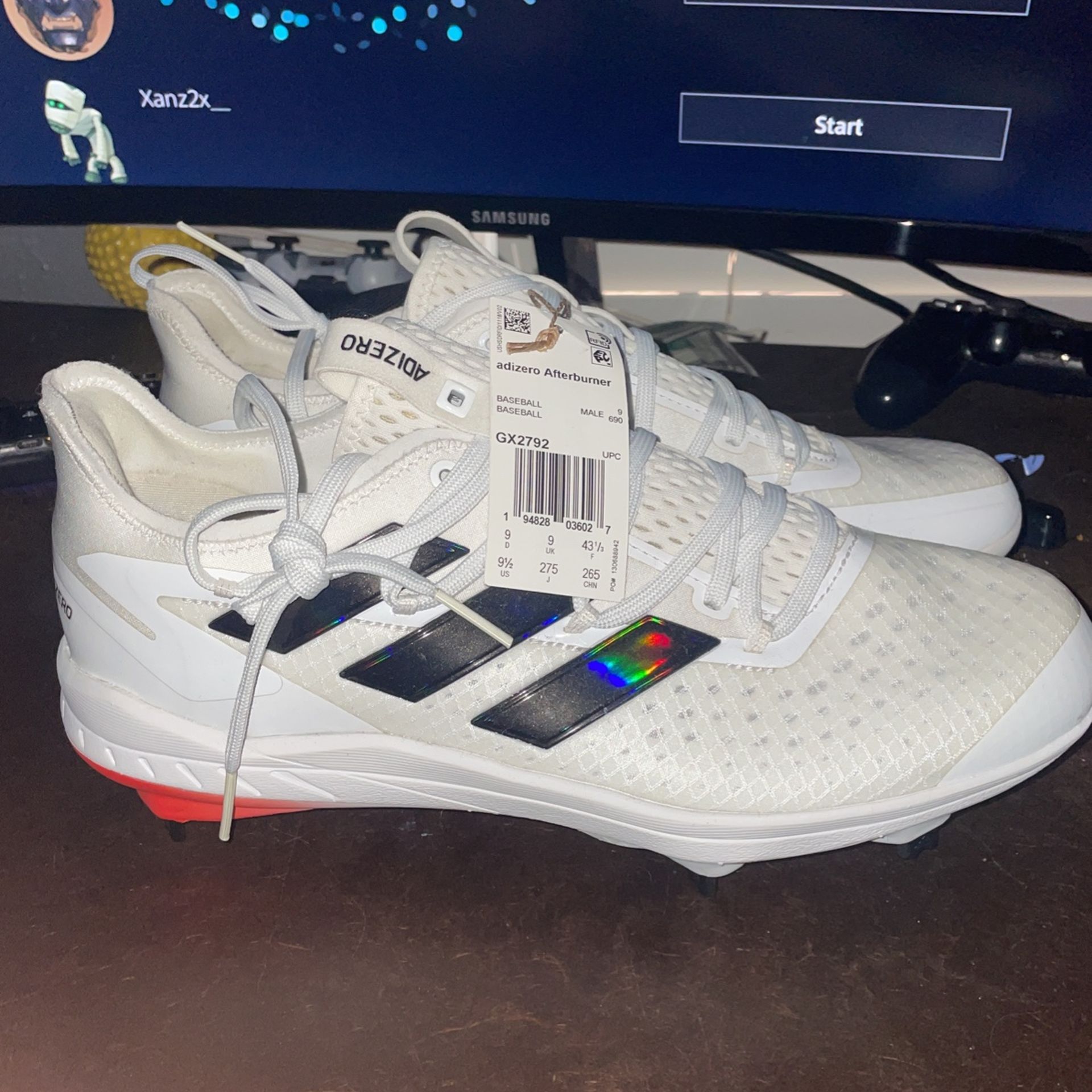 Adizero Afterburner Metal Cleats