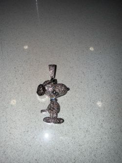 Iced out Snoopy pendant