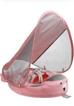 Float with Canopy, Baby Swim Float with Tail, Soft Skin-Friendly Fabric Material Infant Swim Float 
