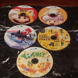 5 Great Wii U Games, Mario Kart 8, Mario 3d World, Yoshi Wooly World, Captain Toad, Mario Maker