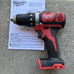 Milwaukee M-18 Cordless 1/2” Drill Driver Tool Only 2606-20