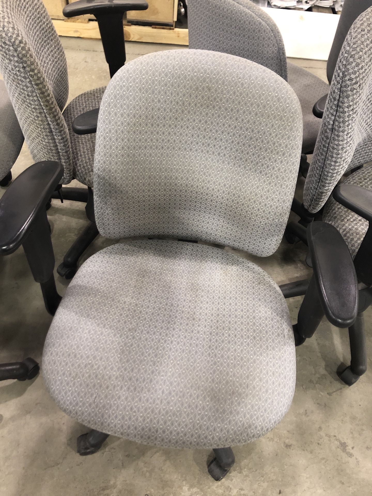 Grey office chairs