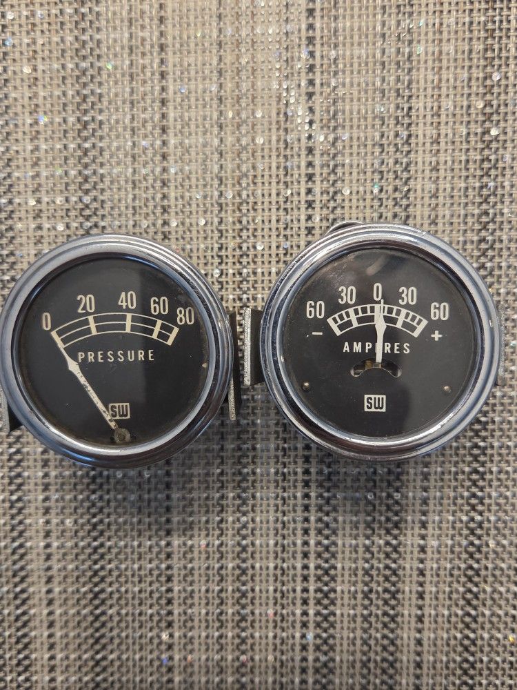 Vintage Stewart Warner gauges