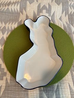 Unique Nordic Country Shaped Ceramic Dish