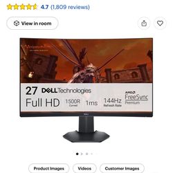 27” Curved Dell Gaming Monitor