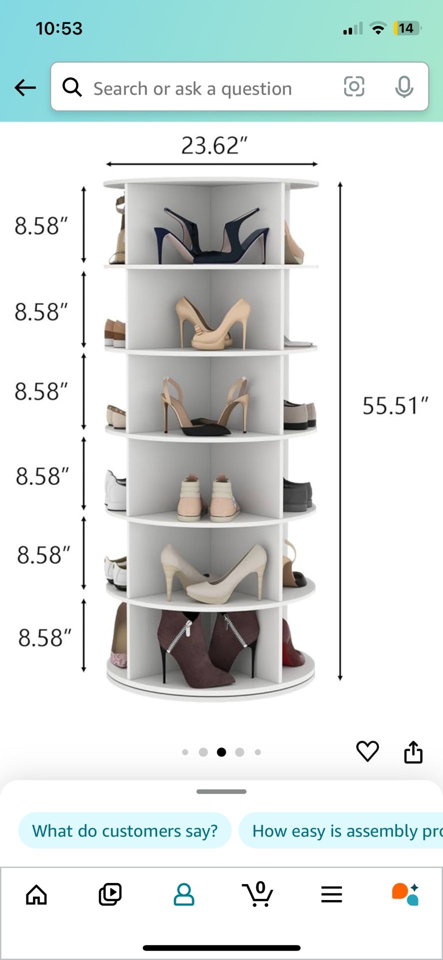 Rotating Shoe Rack