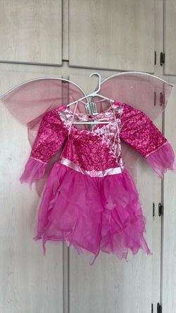 Girls pink fairy costume