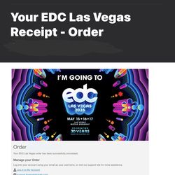 2 2026 EDC GA+ tickets