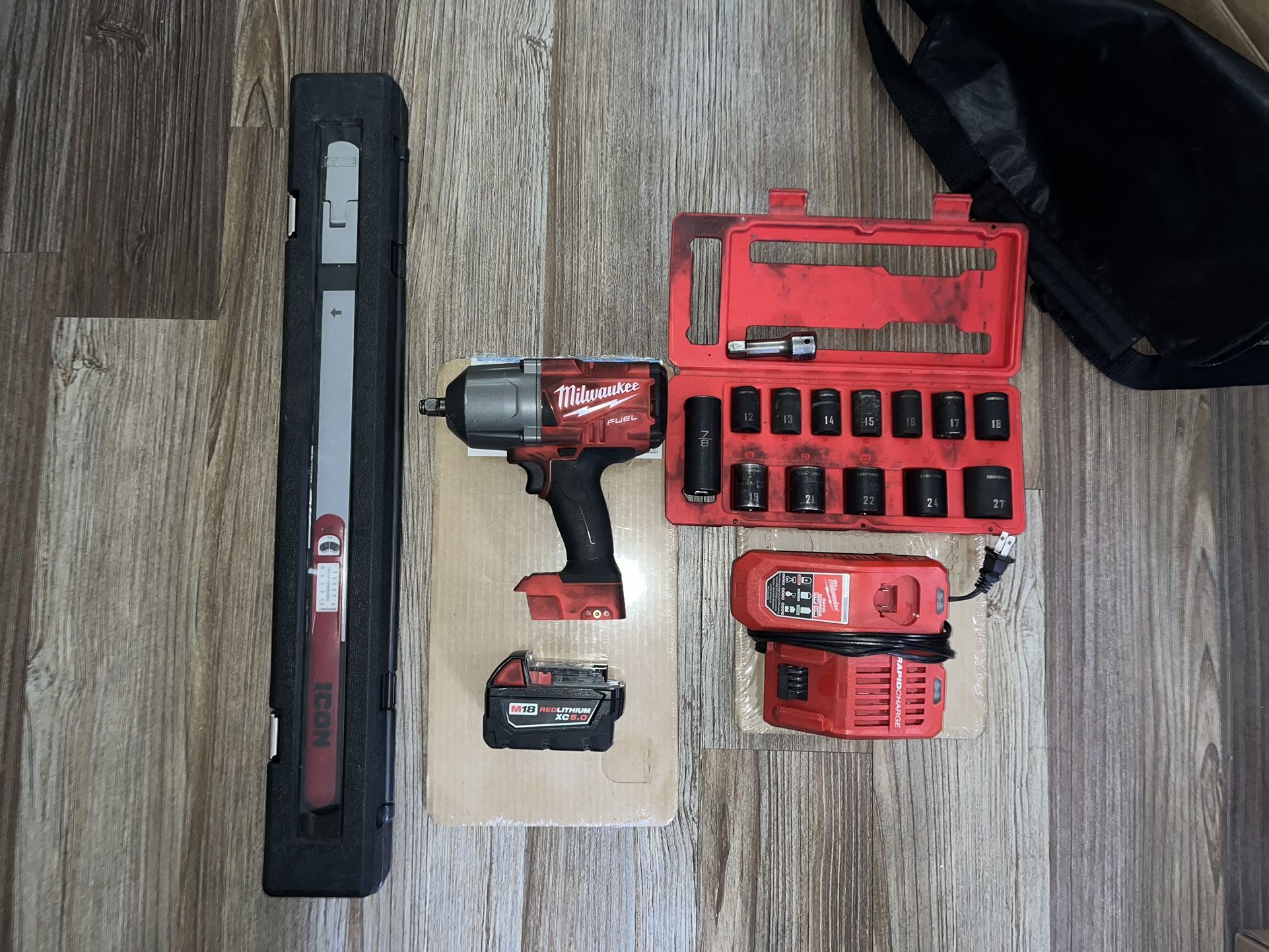 Milwaukee 1/2” Impact Wrench/Miscellaneous
