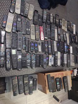 Lot of 100 plus remotes to tvs stereos var audio misc Samsung LG rvc ECT. + more