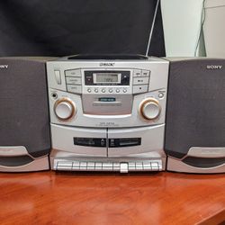 Sony CFD ZW755 Boom box CD Duel Tape Radio 