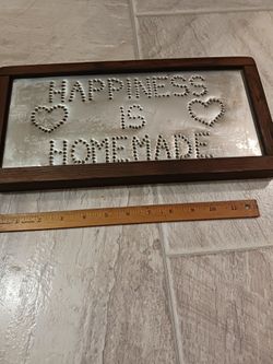 Happiness Is HOME MADE Country Primative Picture Sign Wall Hanging 