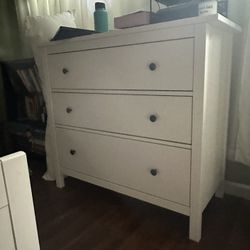 White Hemnes Dresser & Night Stand