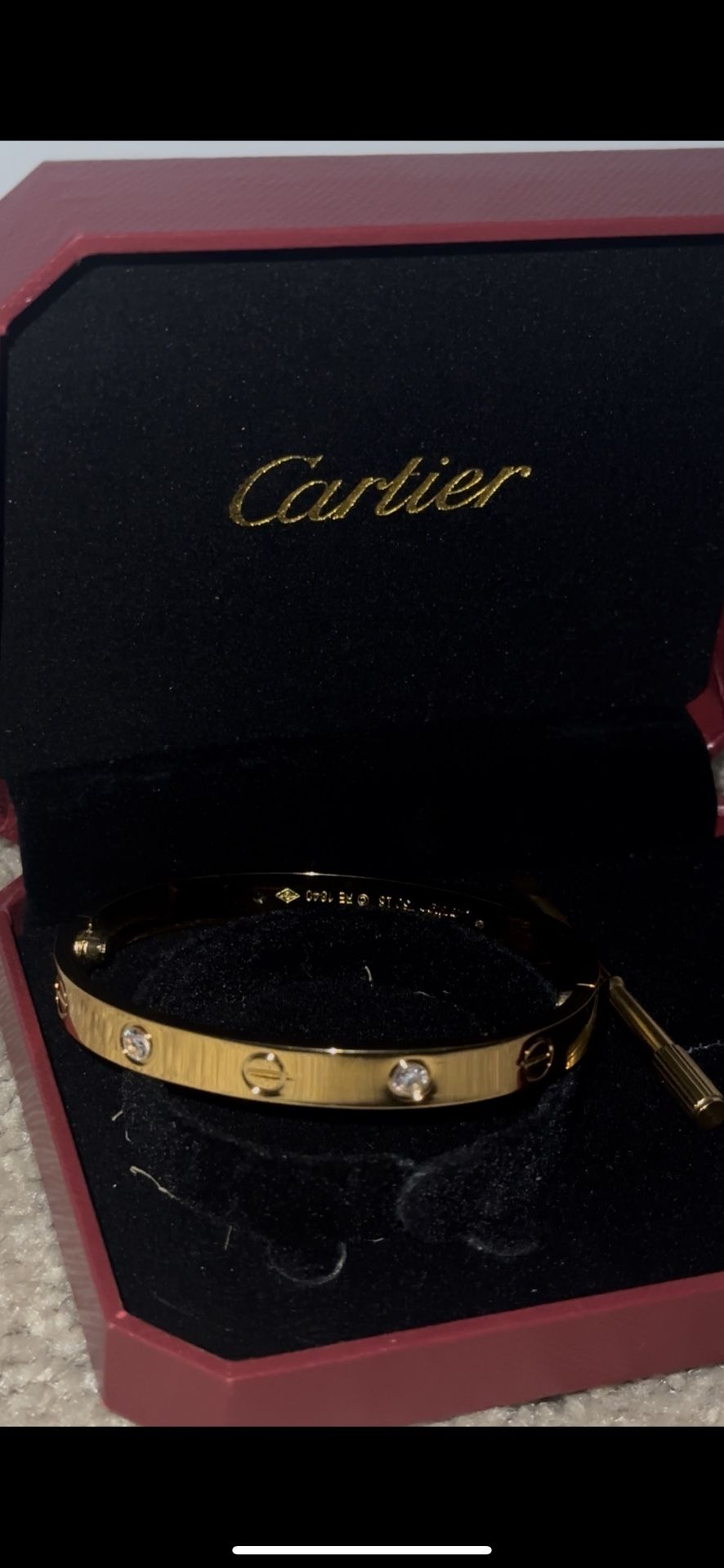Genuine Cartier 18k Yellow Gold Diamond Bracelet