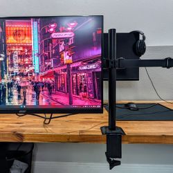 27" Acer Nitro VG270U BMIIPX 1MS 1440P 75HZ Freesync Gaming Monitor With Desk Dual Vesa Mount
