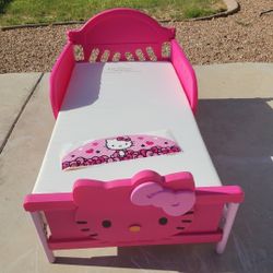 Hello Kitty Toddler Bed Frame and Mattress 