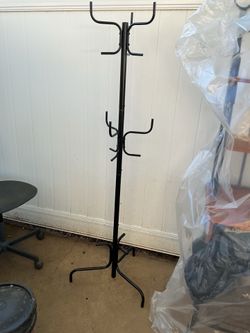 A black umbrella stand