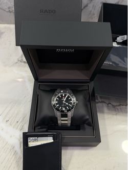 RADO Captain Cook Automatic Black Dial Men's Titanium Watch R(contact info removed)3 W/BOX