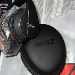 ZIHNIC Bluetooth Headphones Over Ear, Foldable Wireless and Wired Stereo Headset Micro SD/TF (Black)