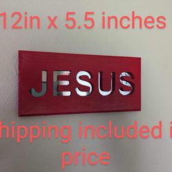 Jesus faith Blessed In White Or Red Shipping Includes Wood (calvary) Mirror (reflection) Washed White As Snow With His Blood 