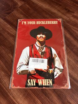 1993 Western film Tombstone, tin sign
