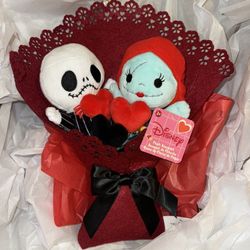 Jack Skellington and Sally Plush Bouquet Valentine’s Day 2025 NEW