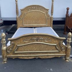 Cal king Bed Frame Antique Style