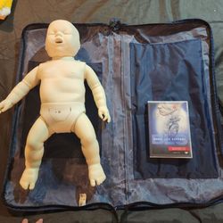 CPR Training dummy w/CPR Training bag and carrying case.