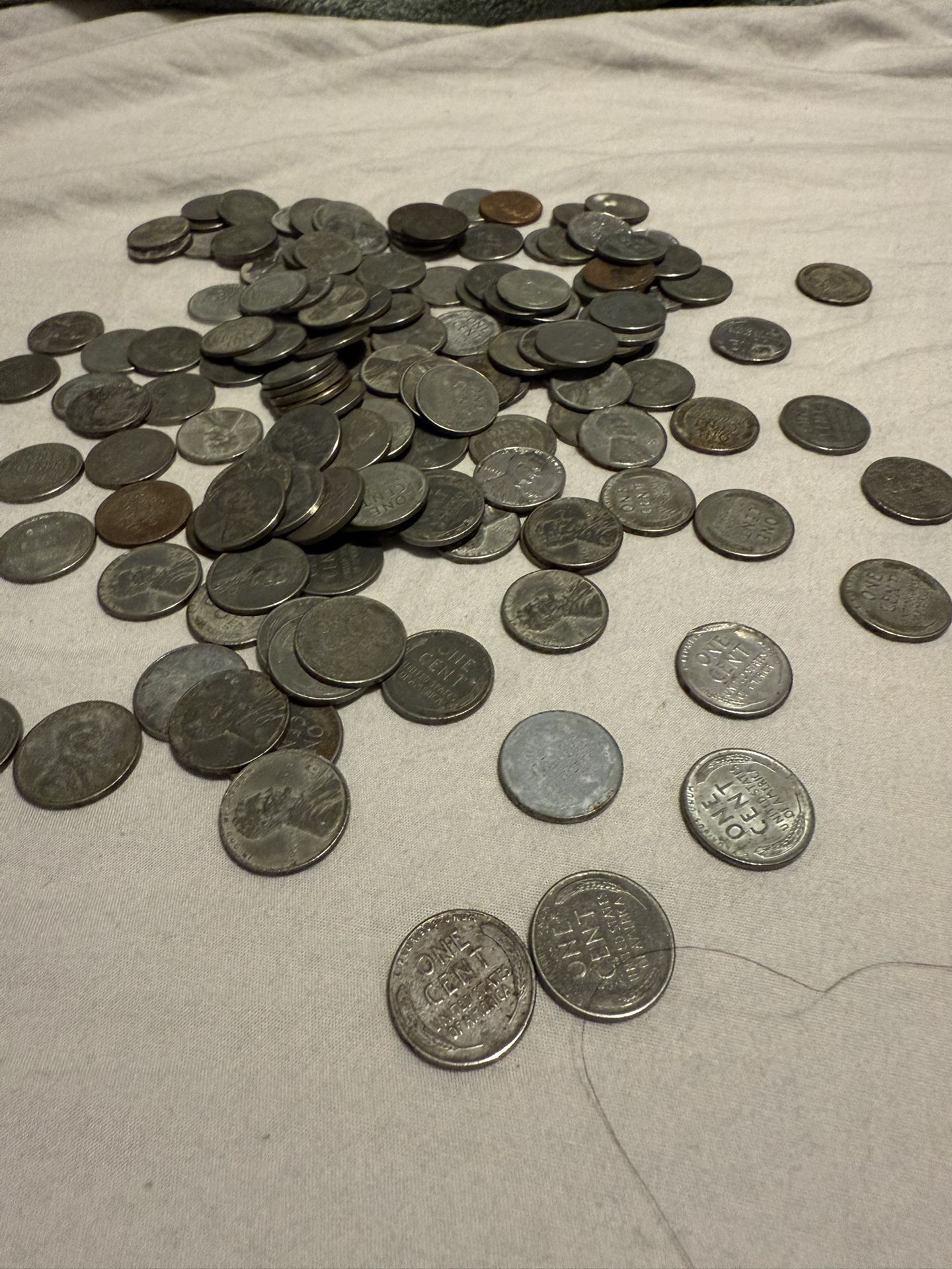 Steel wheat penny’s 1943