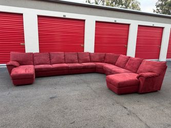 Red 6 Piece U Shape Sectional Sofa