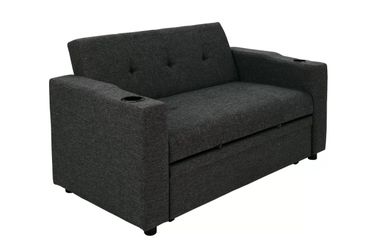 Charcoal Convertible Sofa Sleeper Sofa W/ Cup Holders (p7135) $329  DELIVER AVAILABLE