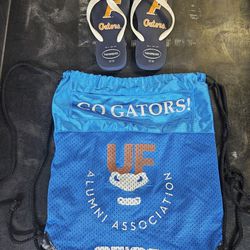 Florida Gators Sandals Size 6 Go Gators UF Alumni Association Drawstring Backpack